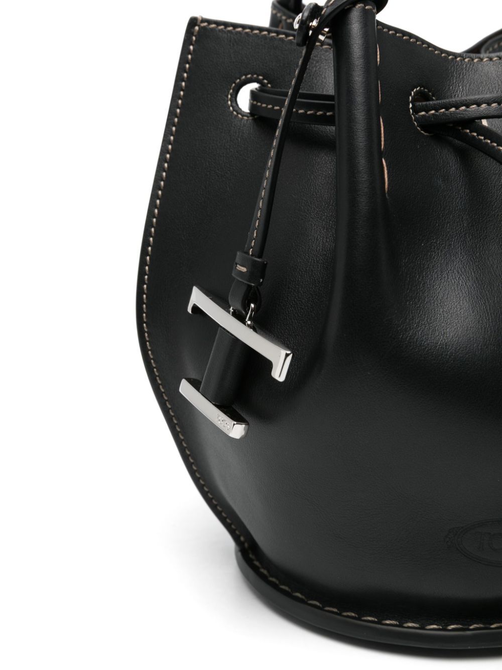 Tod's Women Logo-Charm Leather Mini Bucket Bag