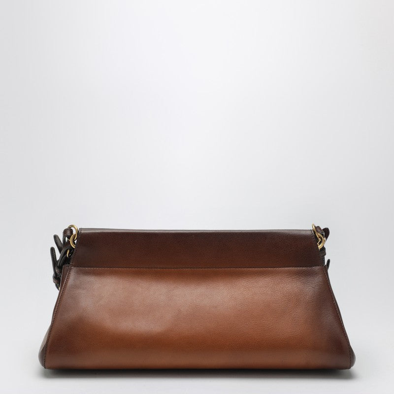 Prada Prada Enchaîné Medium Cognac Leather Bag Women