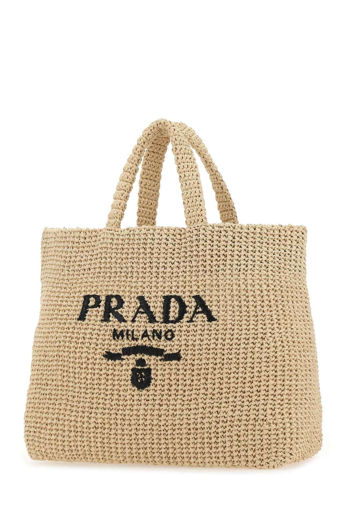 Prada Women Raffia Shopping Bag