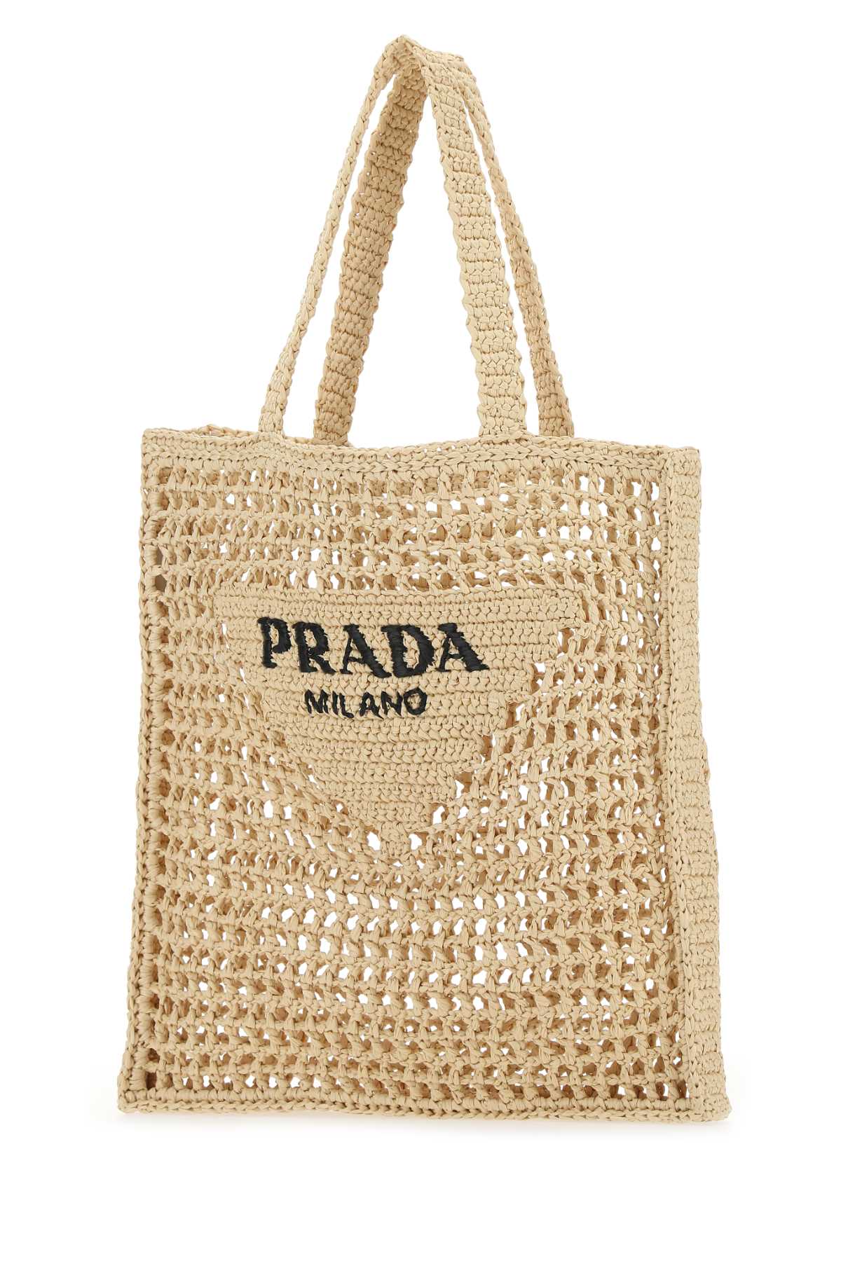 Prada Women Raffia Shopping Bag