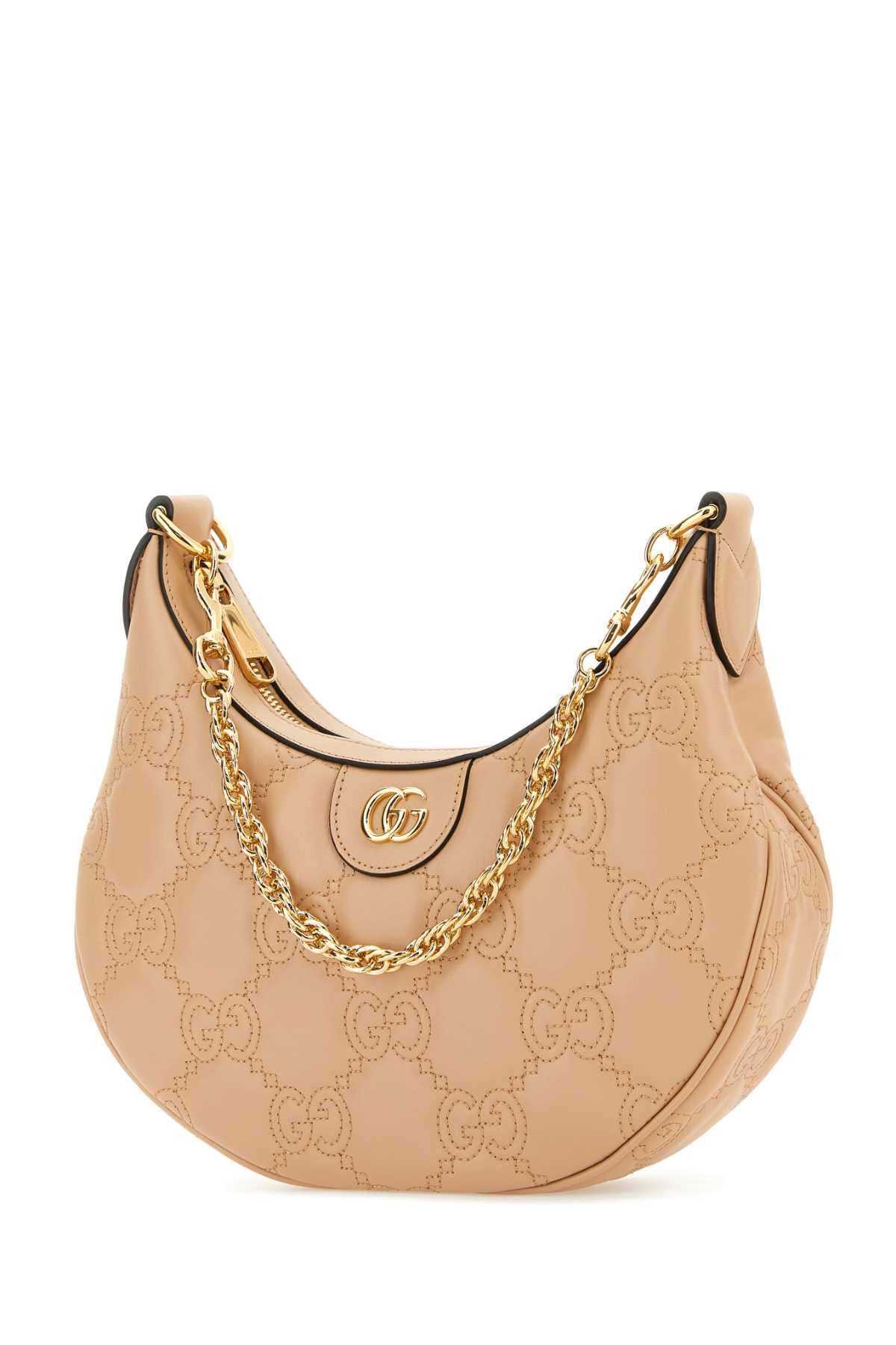 Gucci Women Powder Pink Leather Small Lion Gg Handbag