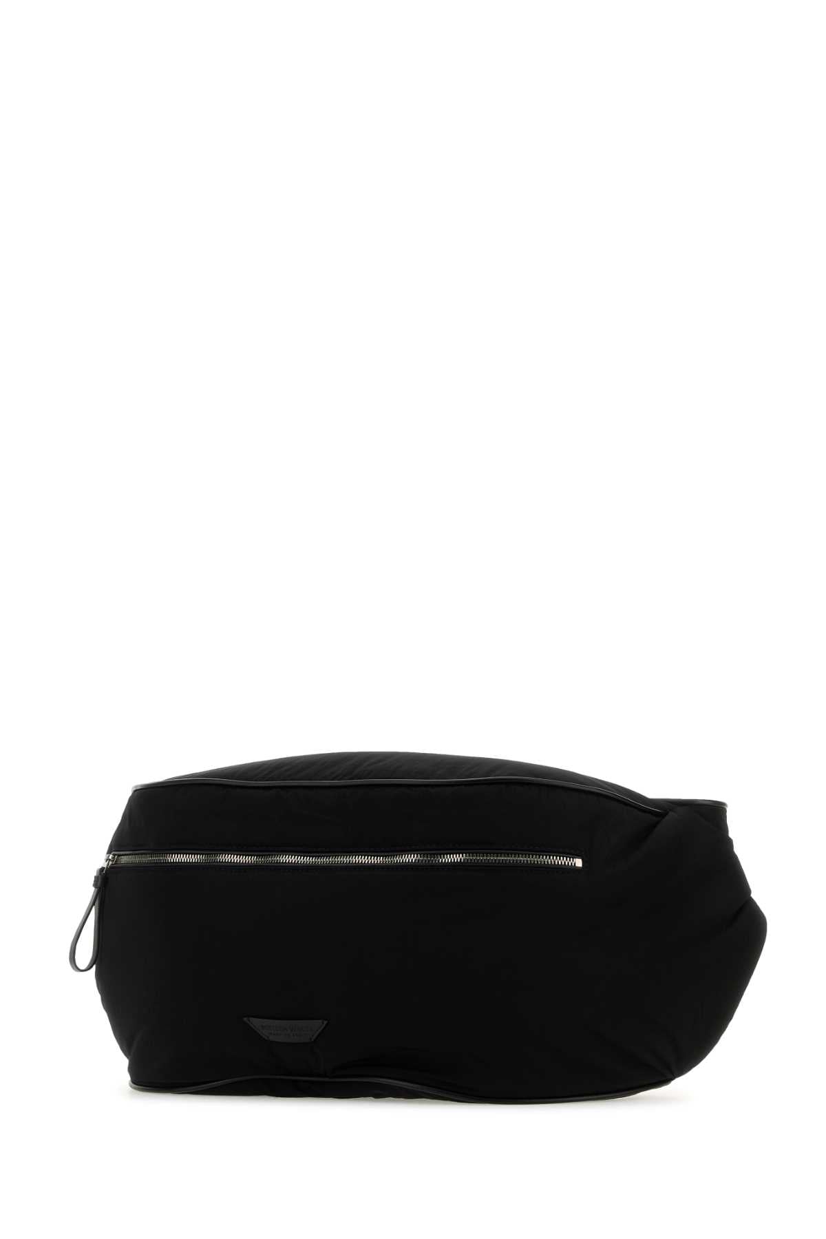 Bottega Veneta Men Black Fabric Belt Bag