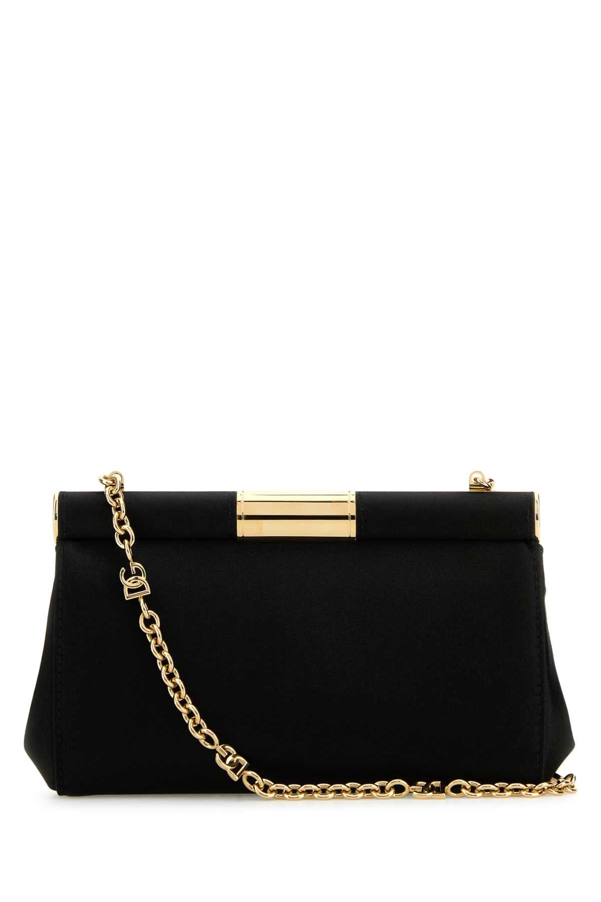 Dolce & Gabbana Women Black Satin Clutch