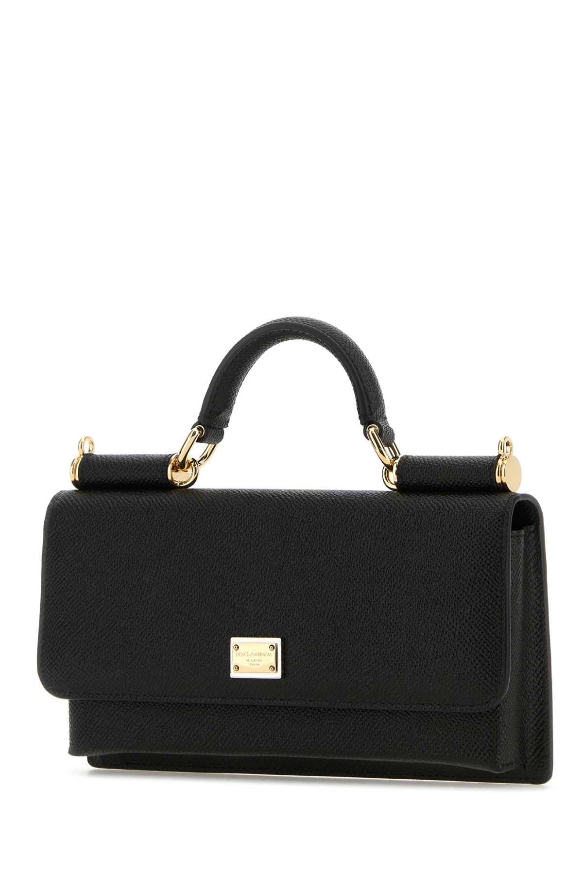 Dolce & Gabbana Women Black Leather Handbag