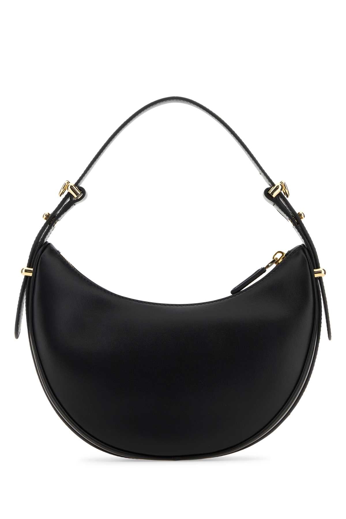 Prada Women Black Leather Arqu㨠Handbag