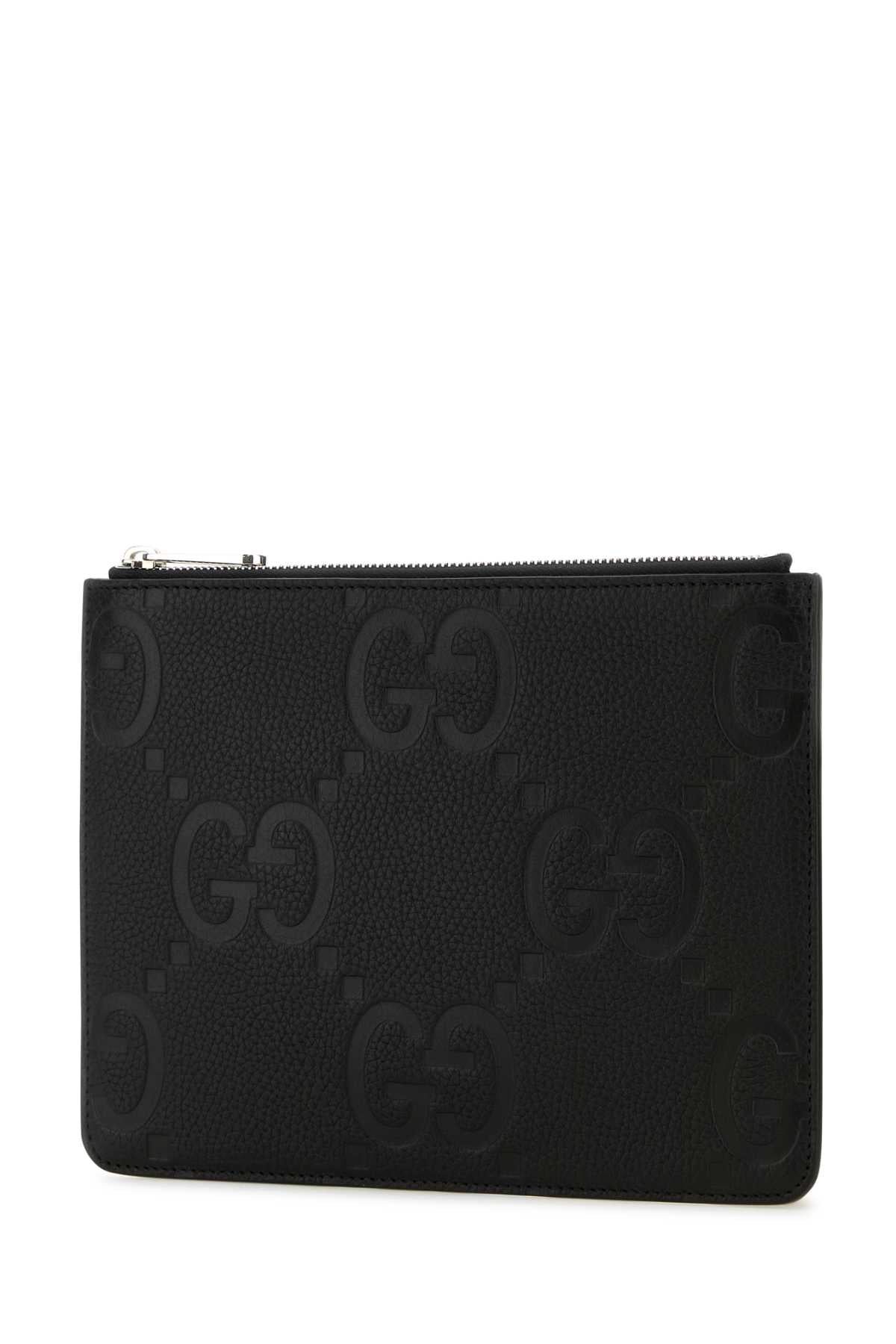 Gucci Men Black Leather Medium Clutch