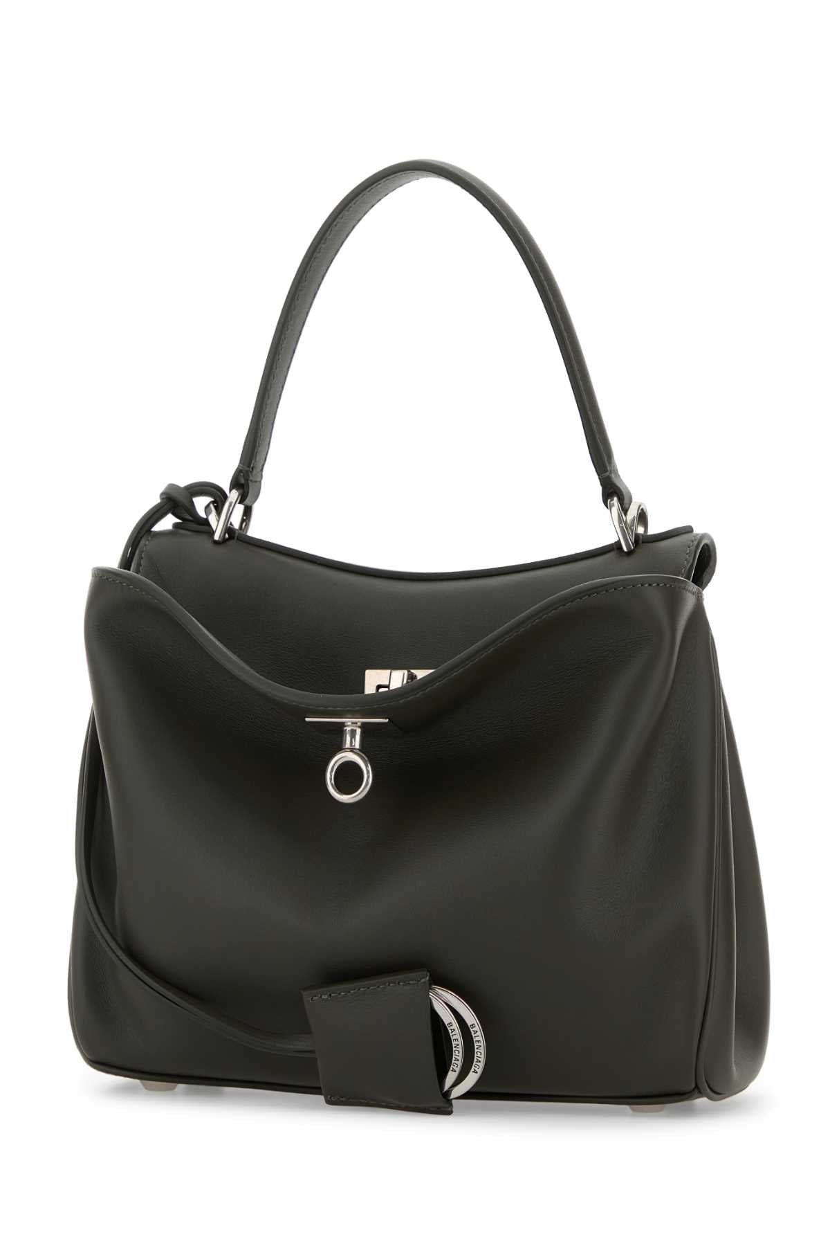 Balenciaga Women Dark Green Leather Mini Rodeo Handbag