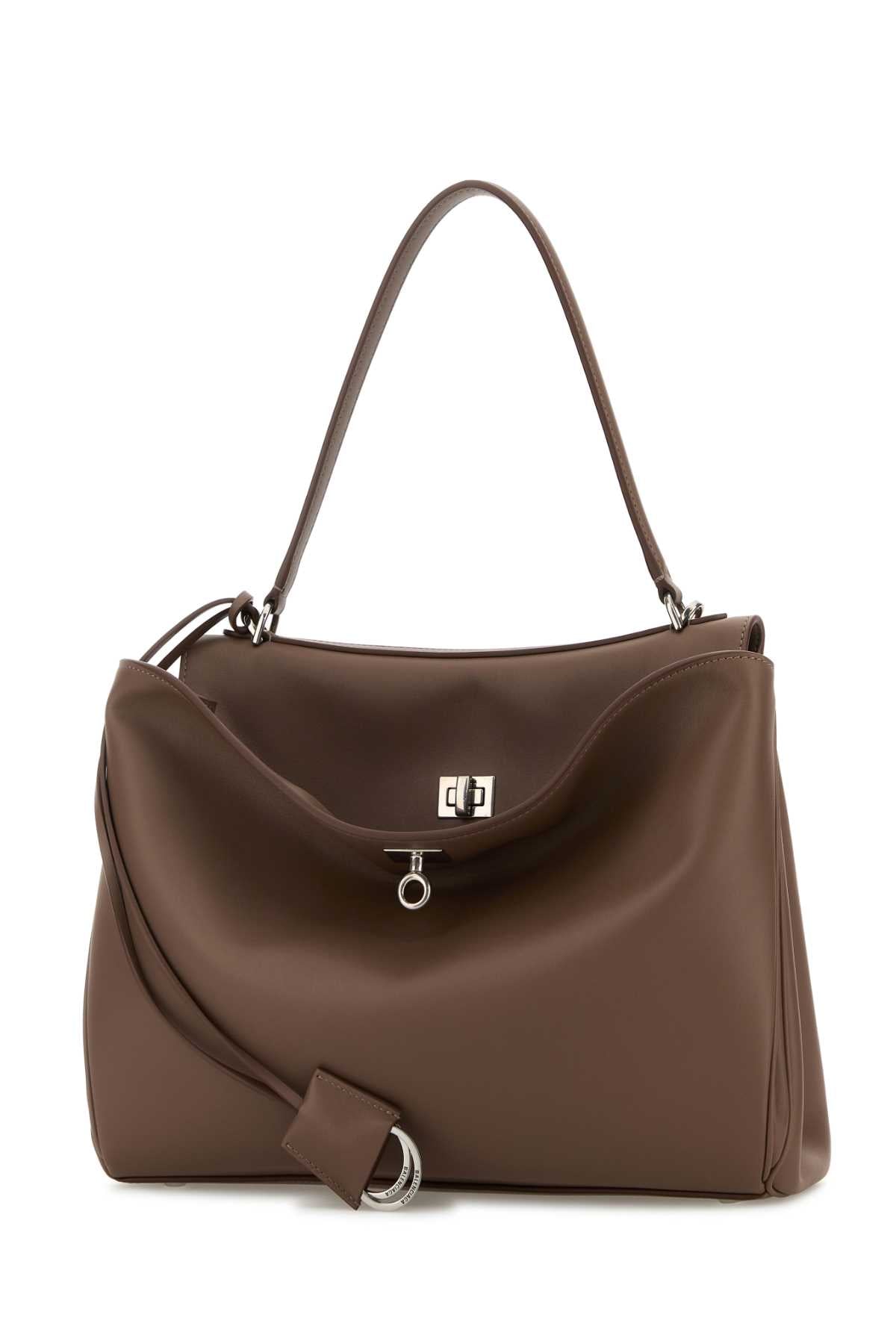 Balenciaga Women Brown Leather Medium Rodeo Handbag