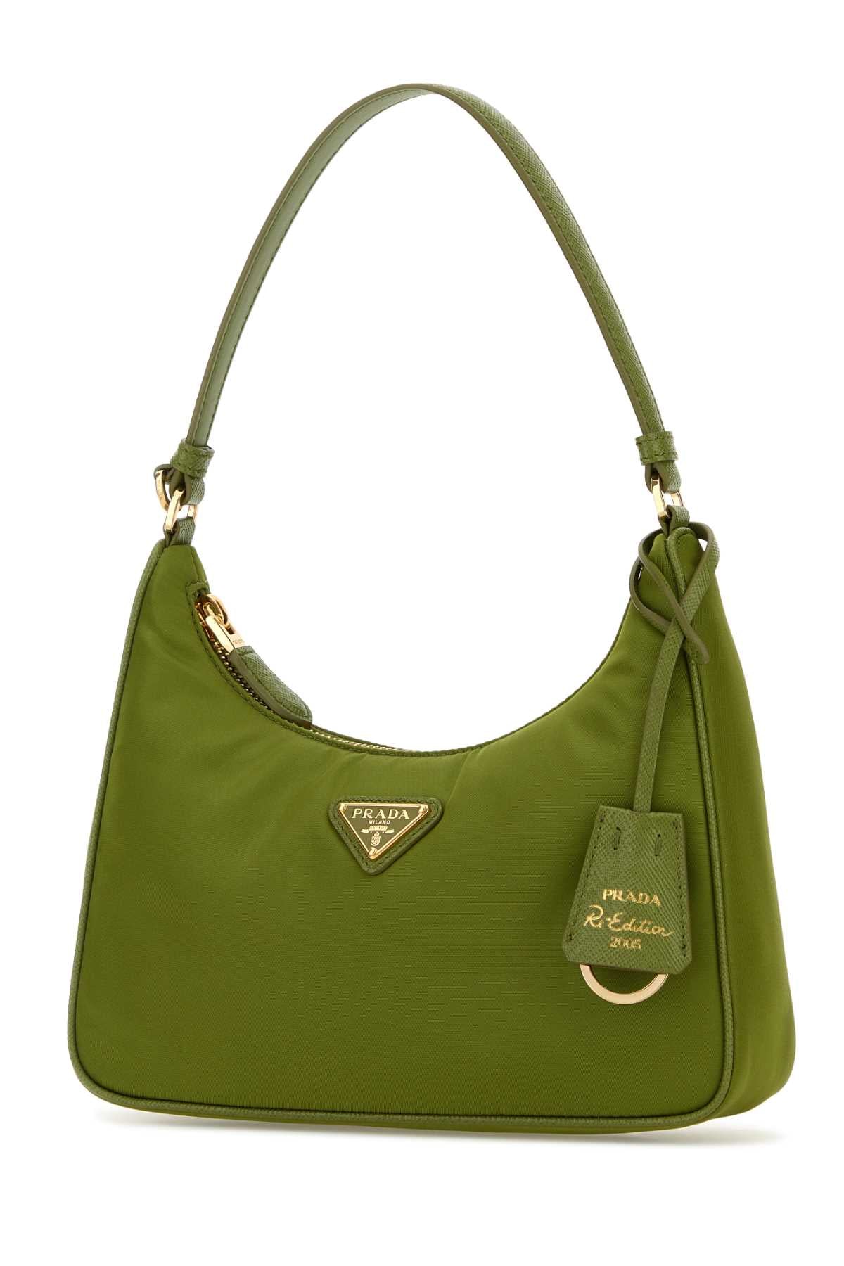 Prada Women Pistachio Green Re-Nylon Prada Re-Edition 2005 Shoulder Bag