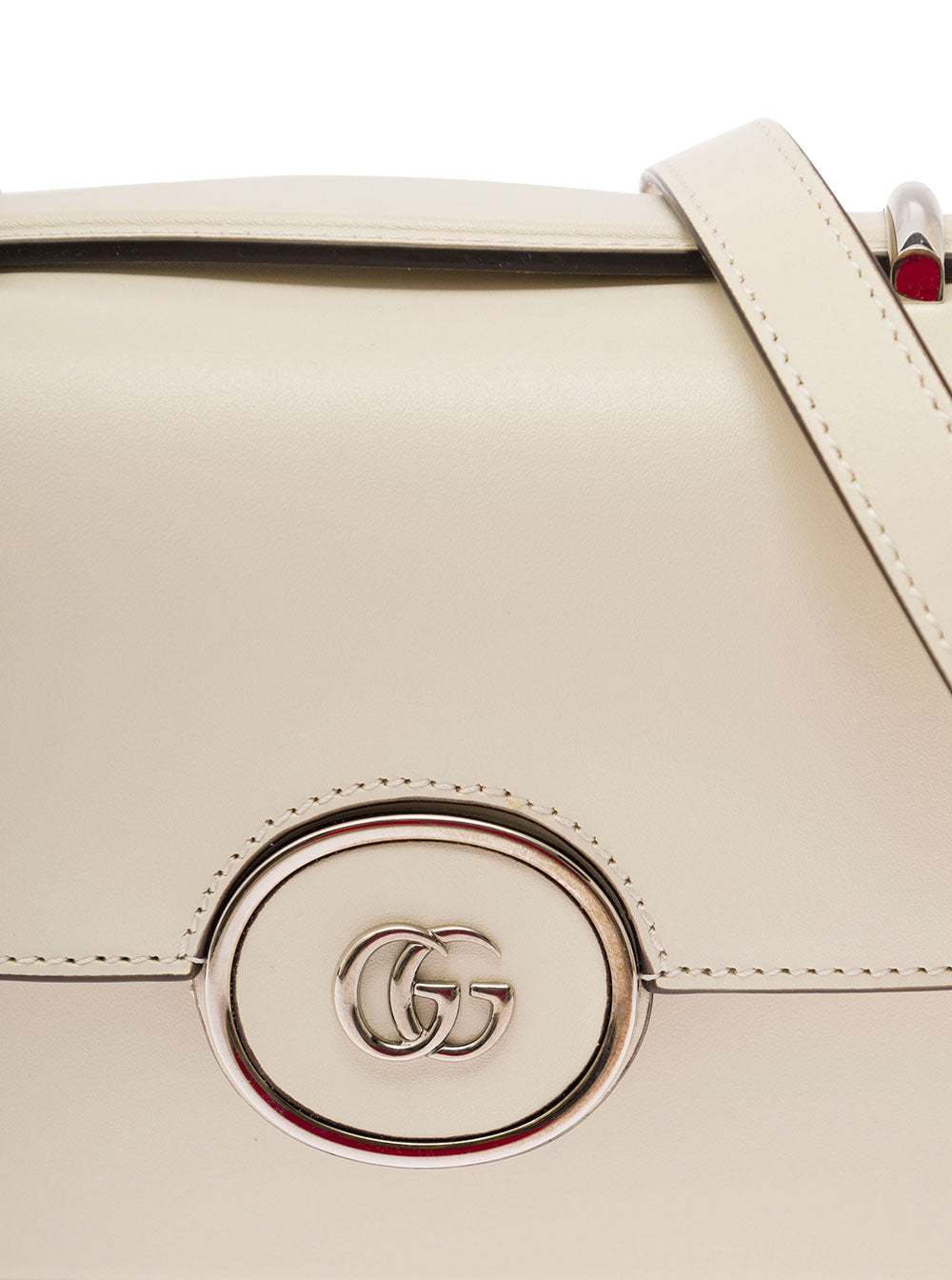 Gucci Women 'Petite Gg' Mini White Shoulder Bag With Double G Detail In Leather Woman