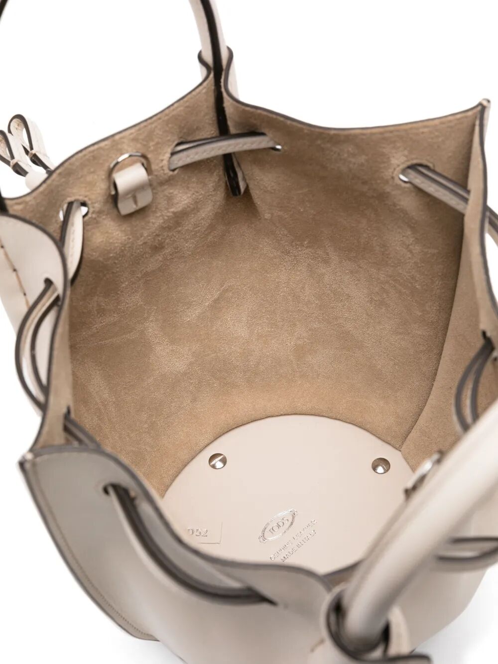 Tod's Women Logo-Charm Leather Mini Bucket Bag