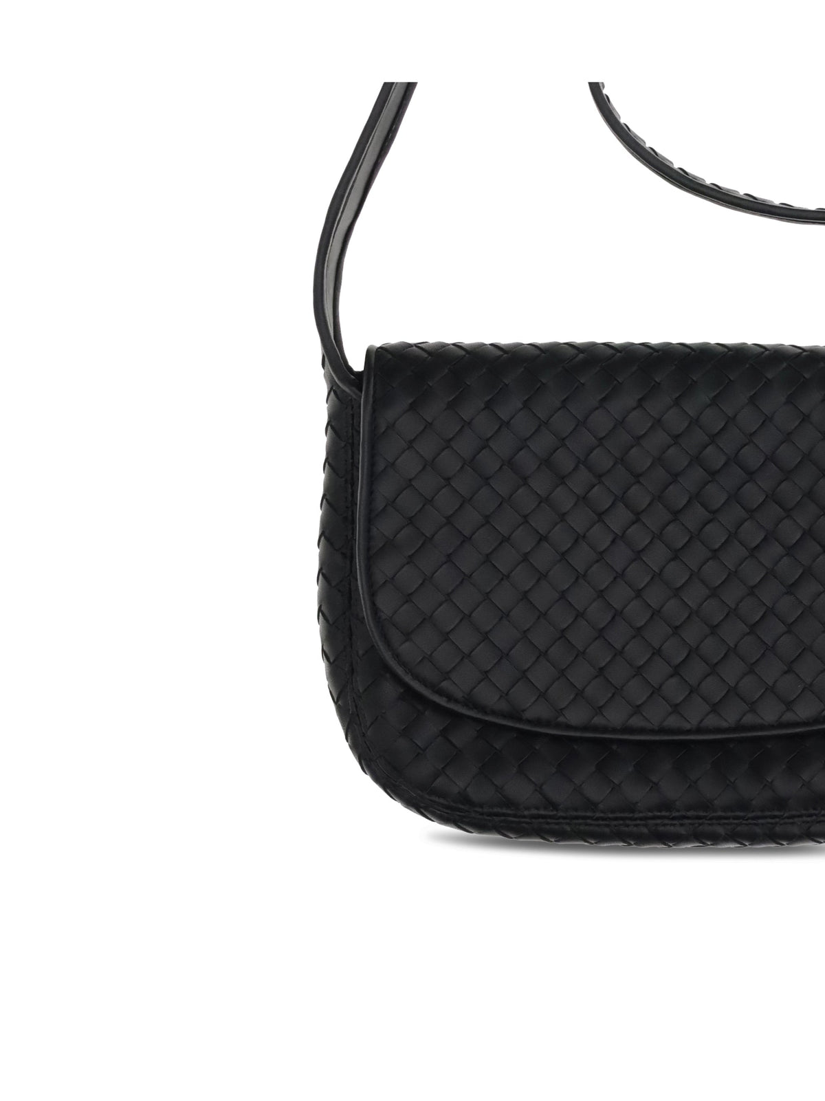 Bottega Veneta Men Woven Leather Shoulder Bag