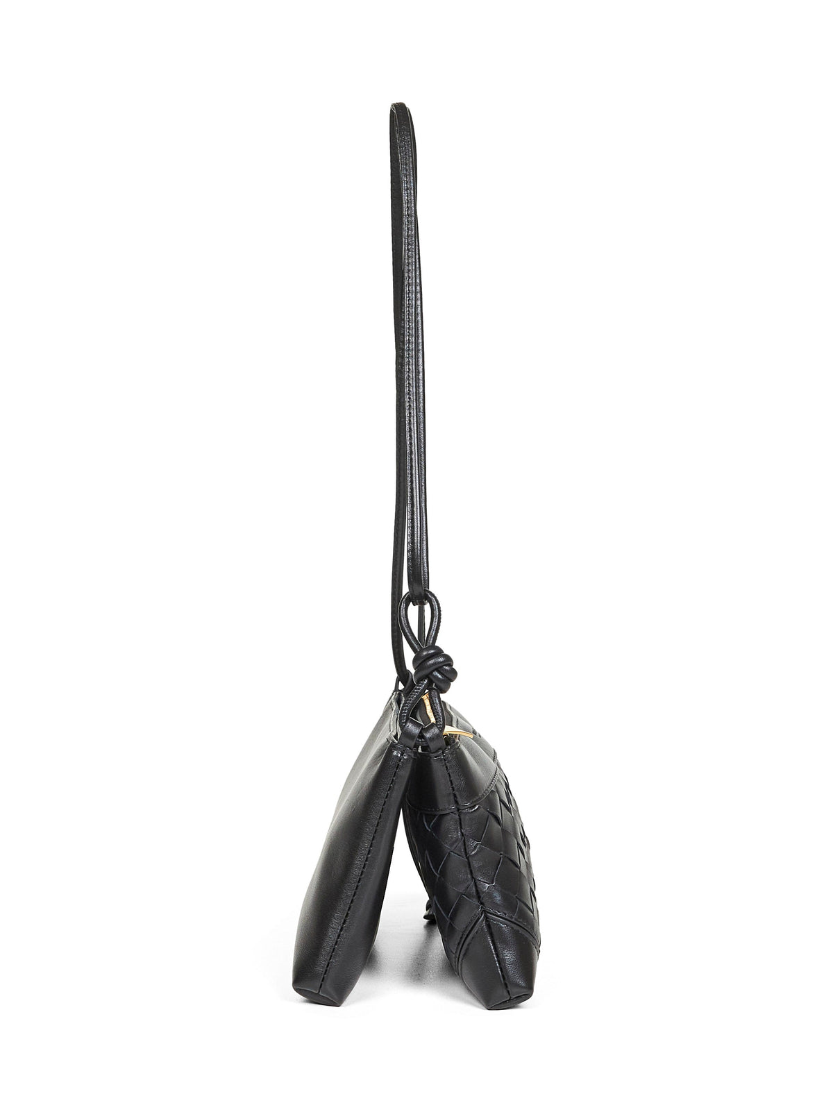 Bottega Veneta Women Black "Andiamo" Double Pouch Crossbody Bag