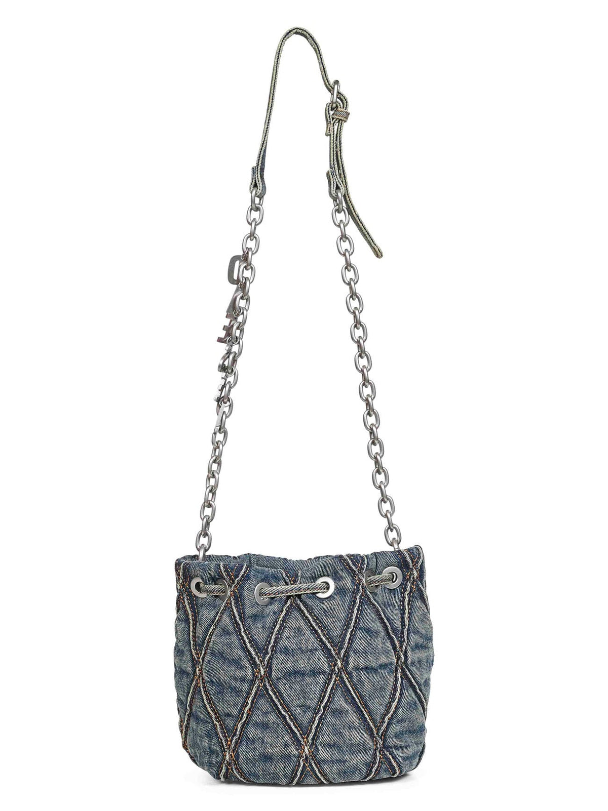 Diesel Women Blue Charm-D Bucket S Crossbody Bag