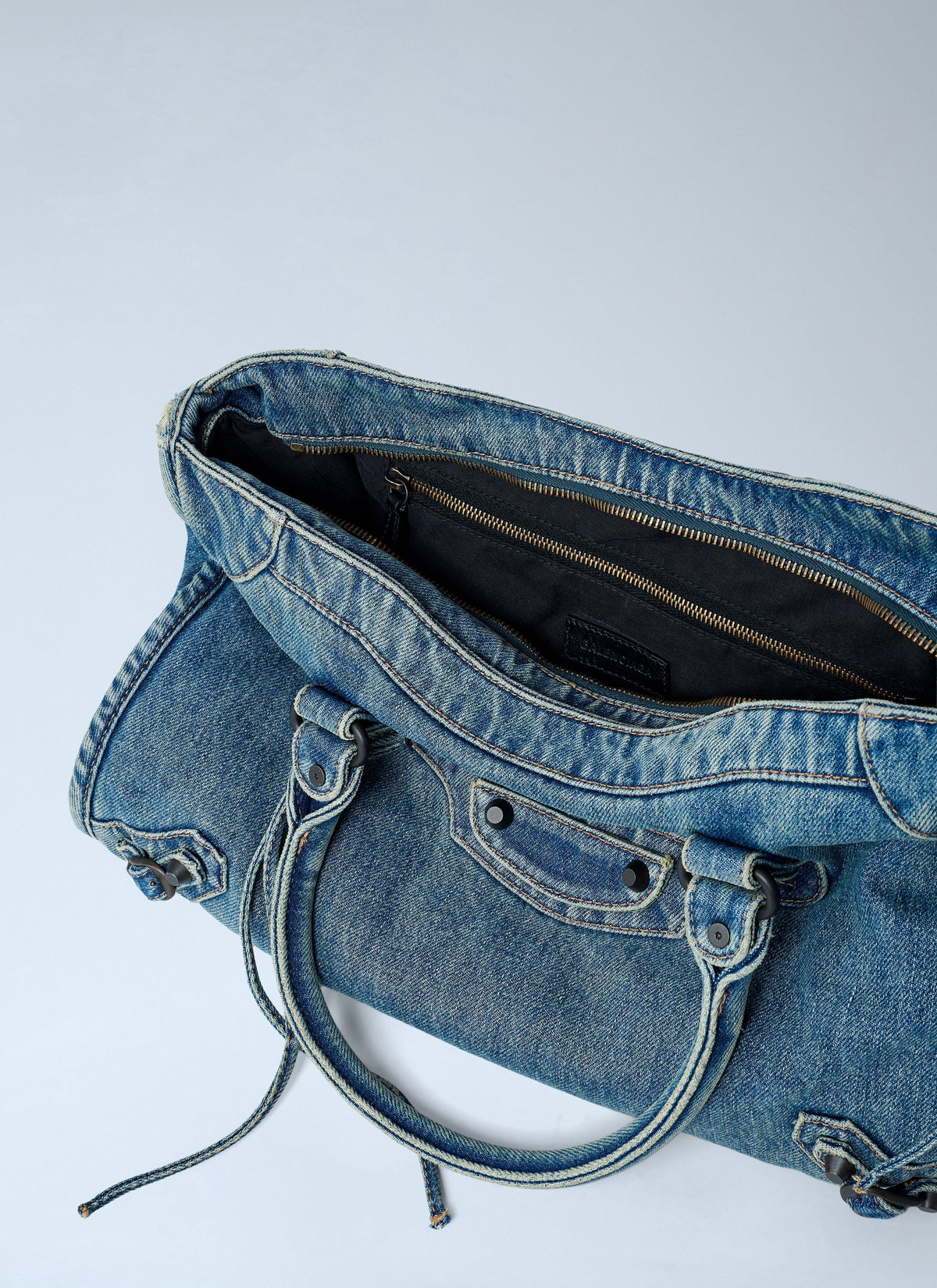 Balenciaga Women Medium Le City Denim Handbag