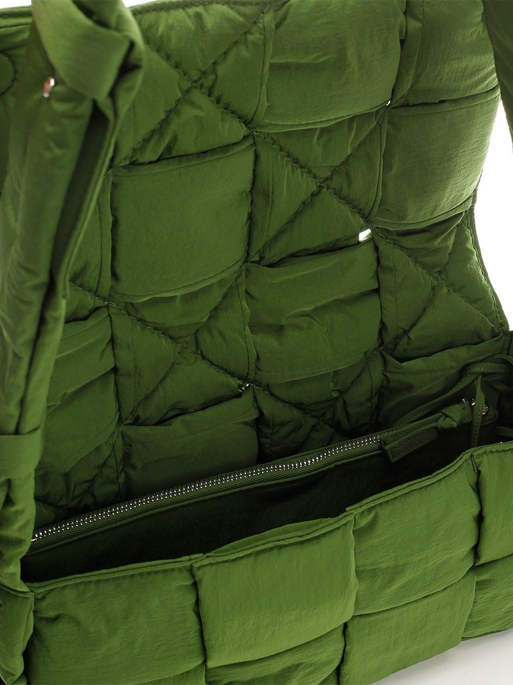 Bottega Veneta Men Avocado Nylon "Cassette" Bag