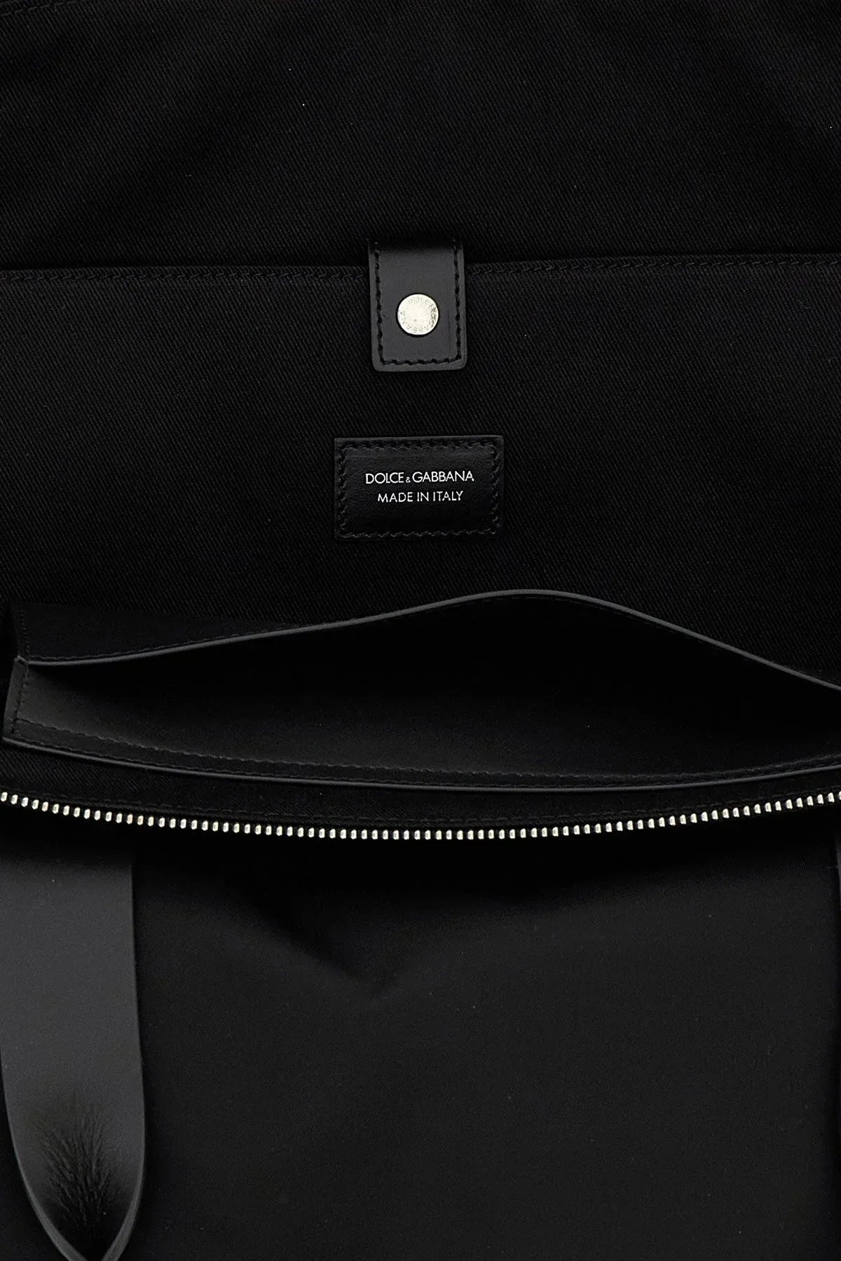 Dolce & Gabbana Men Media Logo Patch Shopping Bag