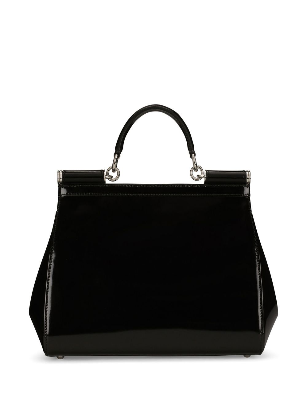 Dolce & Gabbana Women Sicly Large Shiny Leather Handbag