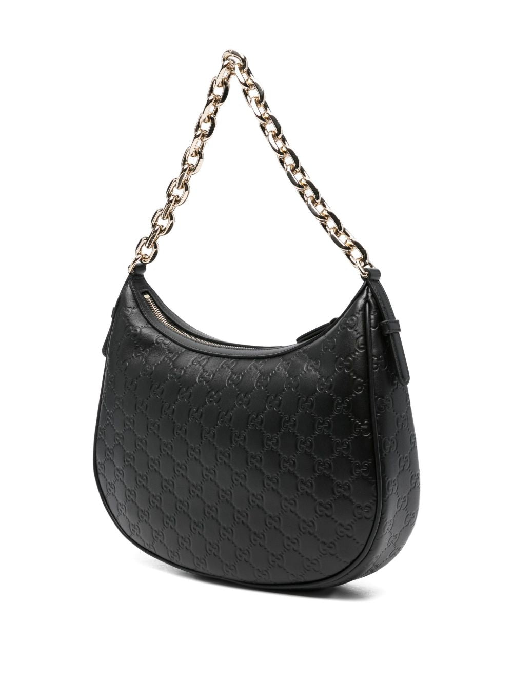 Gucci Women Gg Emblem Large Leather Shoulder Bag