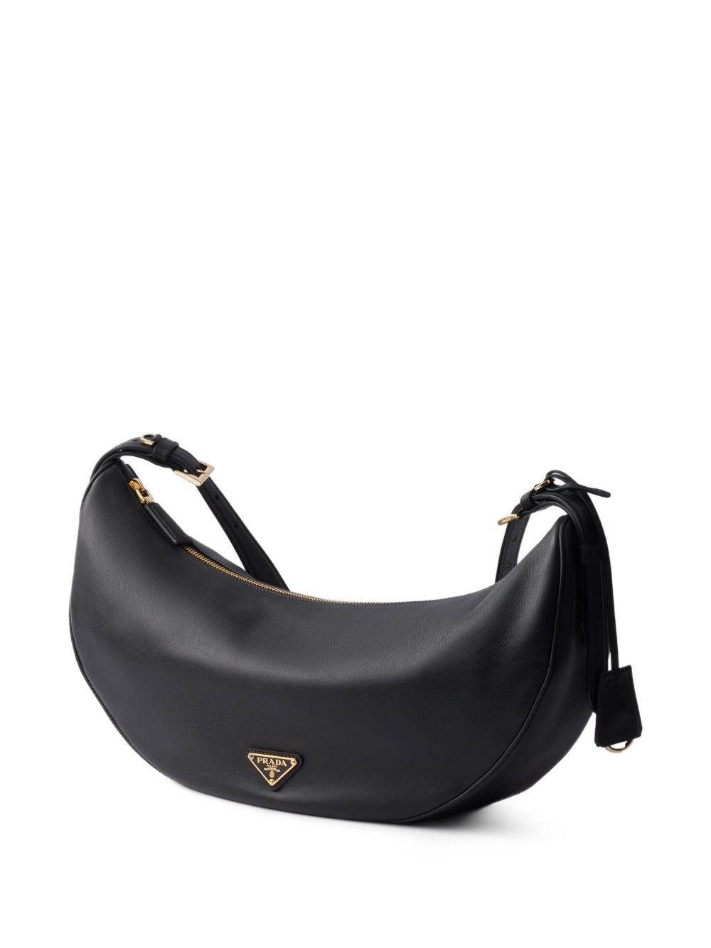 Prada Women Demi-Lune Leather Shoulder Bag