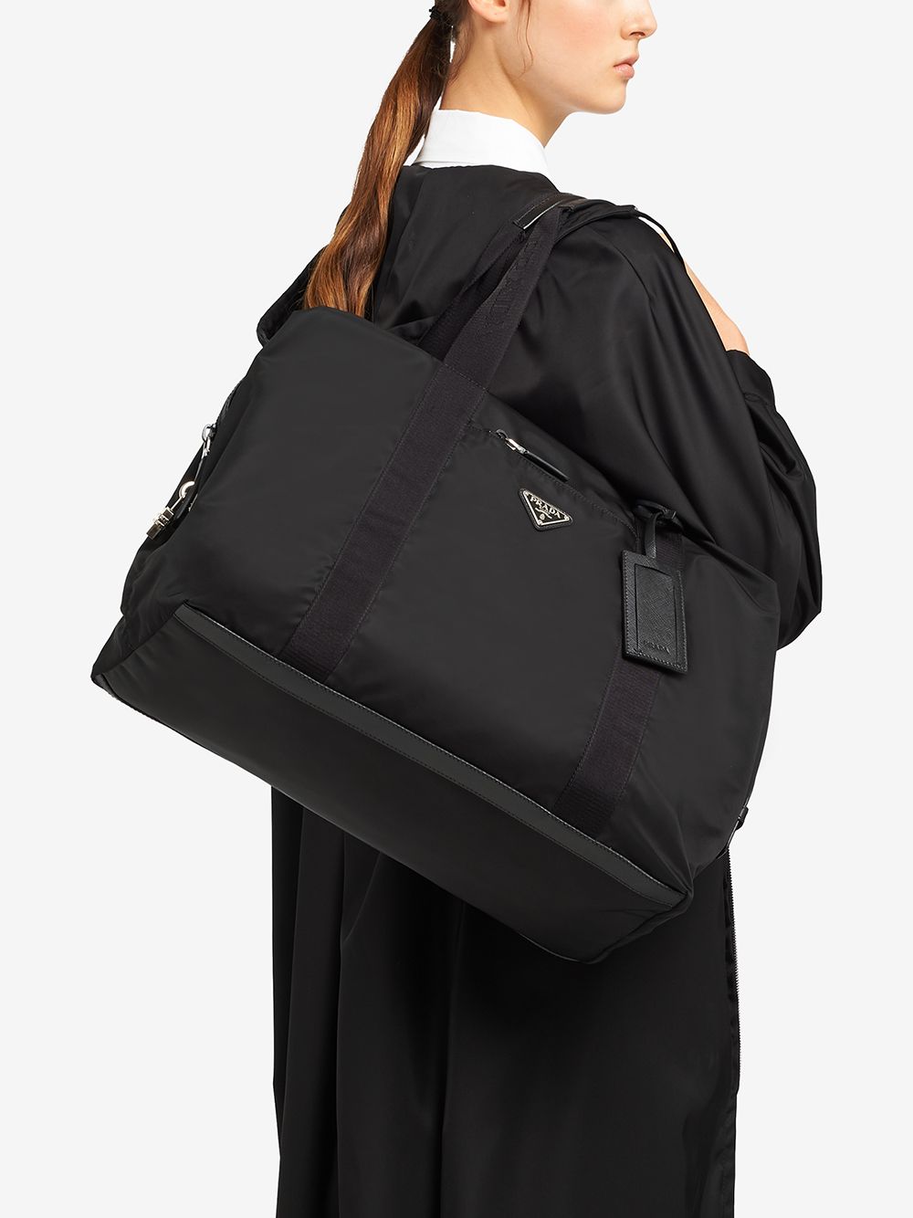 Prada Men Re-Nylon And Saffiano Duffle Bag