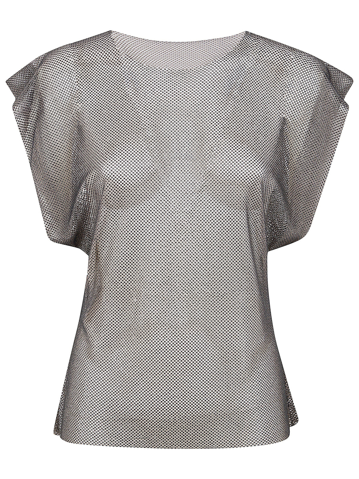 Alberta Ferretti Women Crystals Net T-Shirt