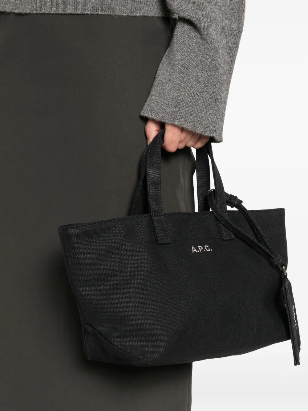 A.P.C. Women "Le Drummer Toile" Small Tote Bag