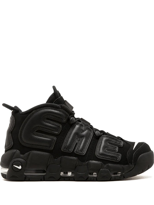 X Supreme Air More Uptempo Suptempo Black Sneakers