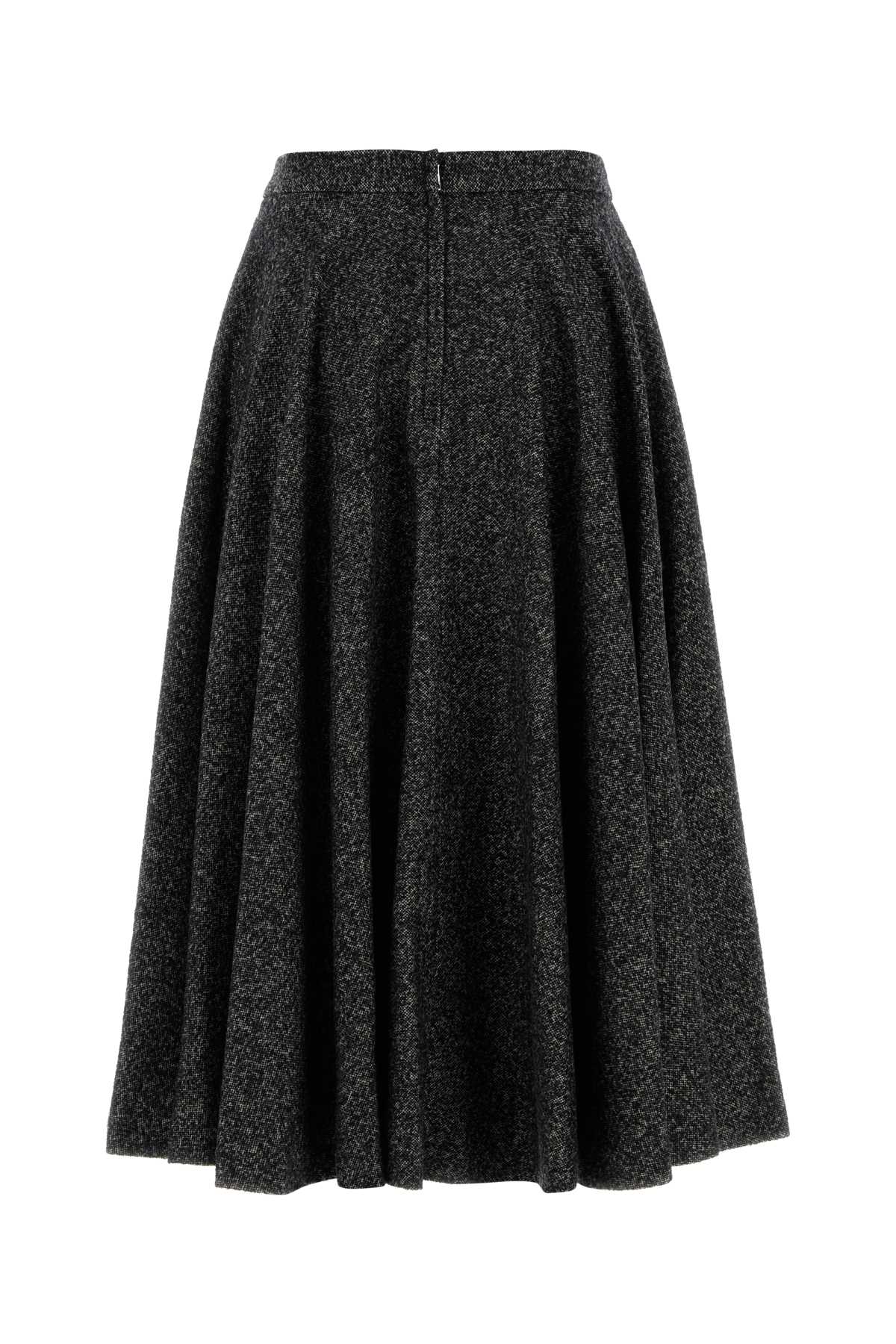Dolce & Gabbana Women Two-Tone Wool Blend Skirt