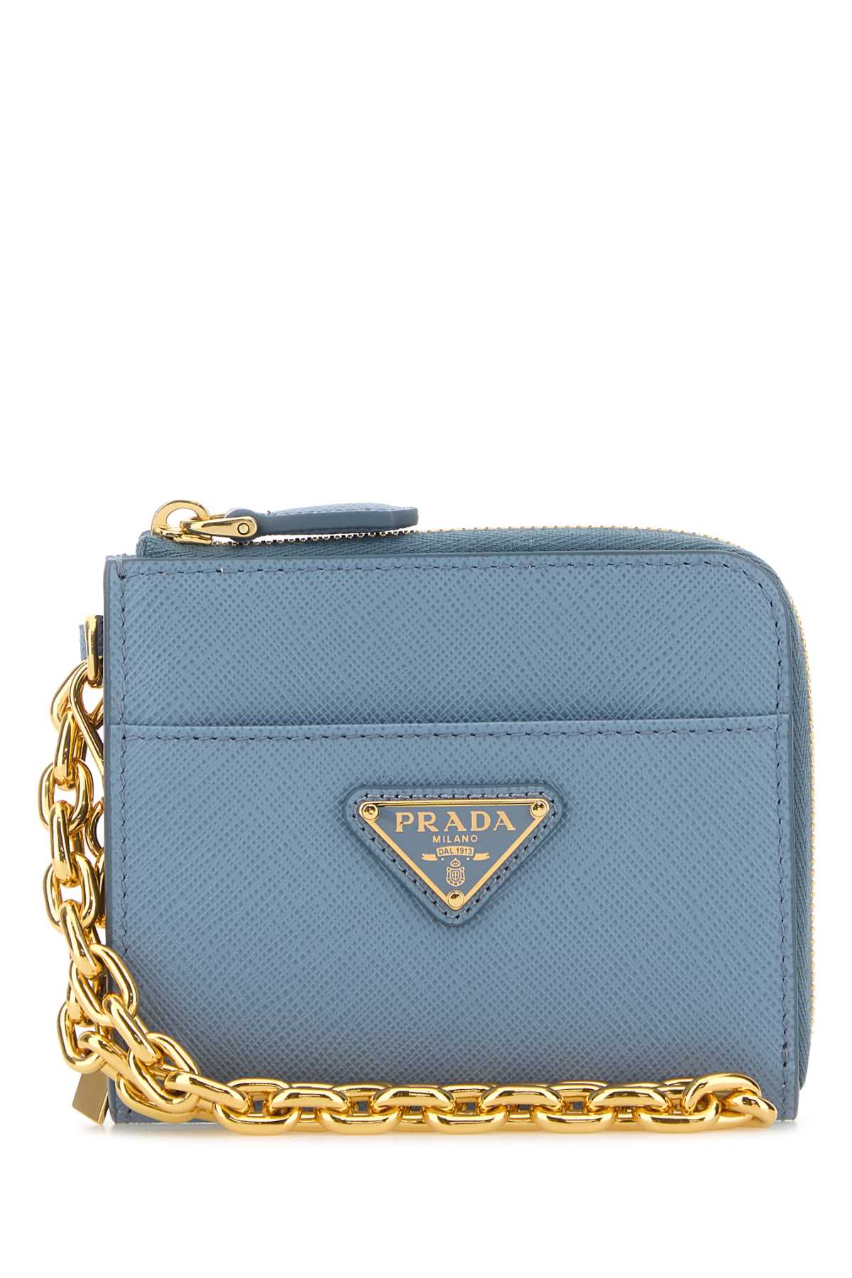 Prada Women Light Blue Leather Wallet