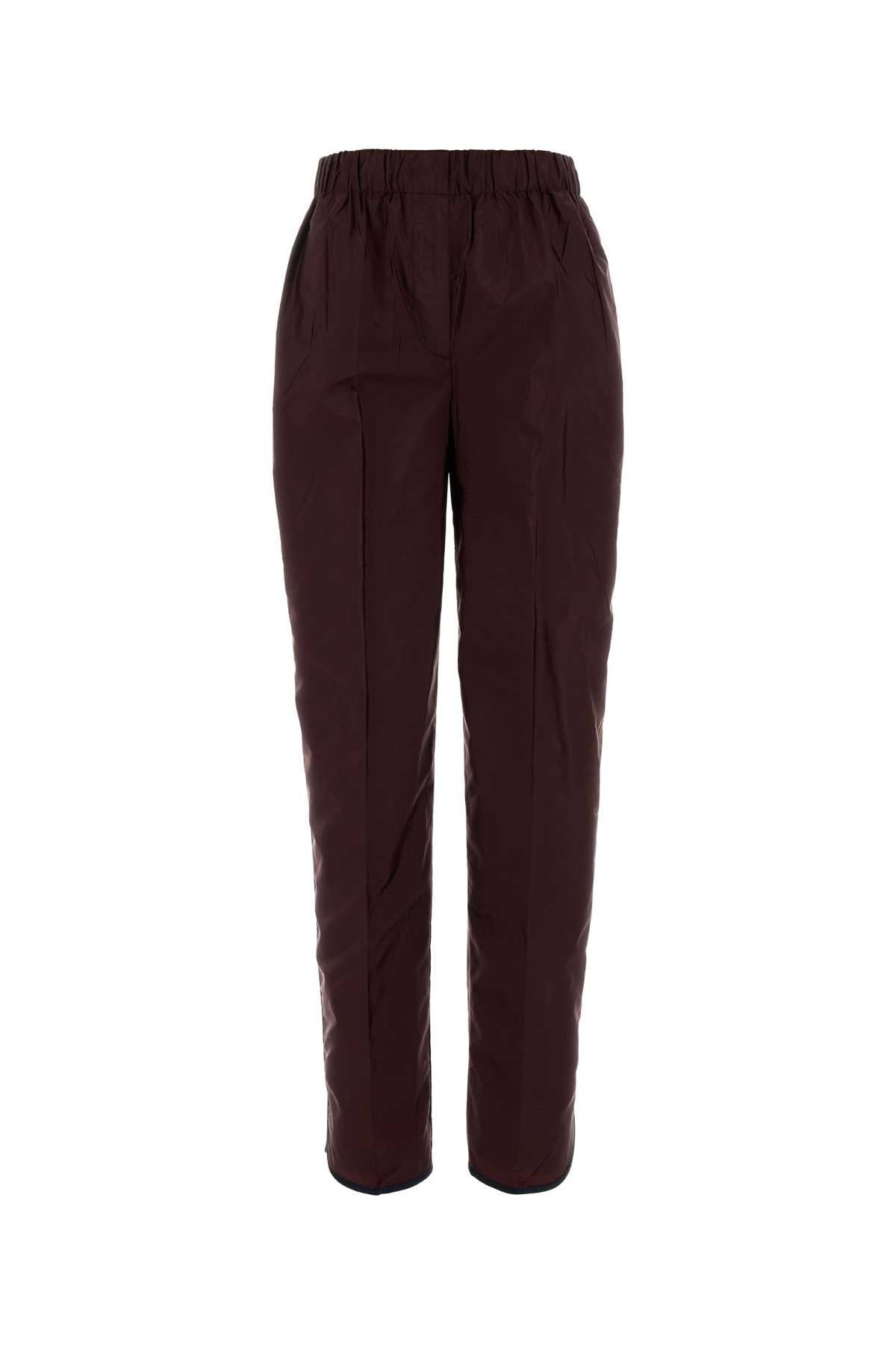 Prada Women Burgundy Re-Nylon Pant