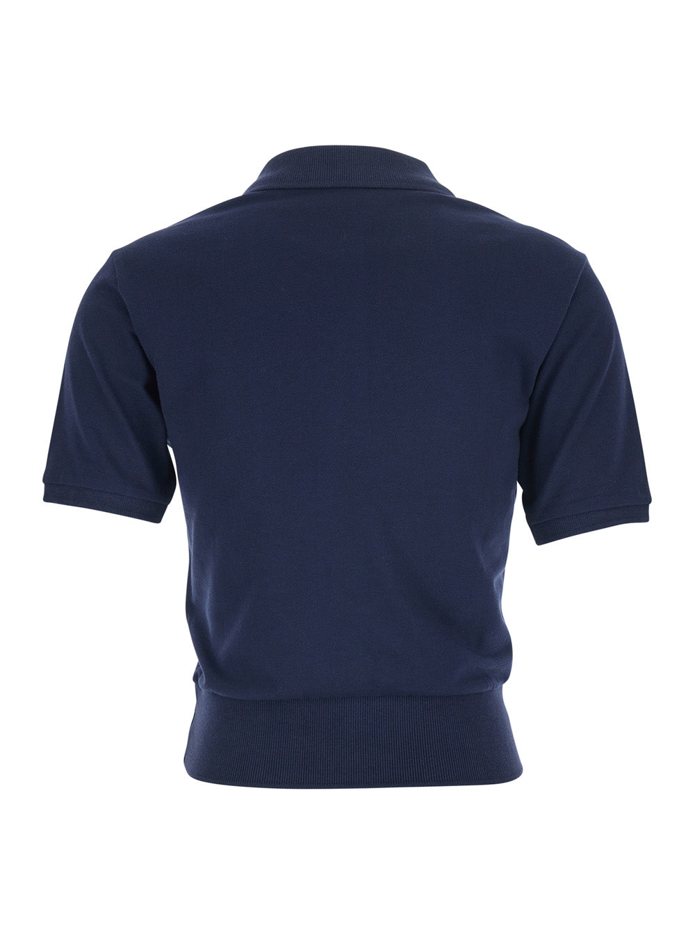A.P.C. Women 'Oceane' Blue Polo Shirt With Classic Collar And Logo Embroidery On The Front In Cotton Woman