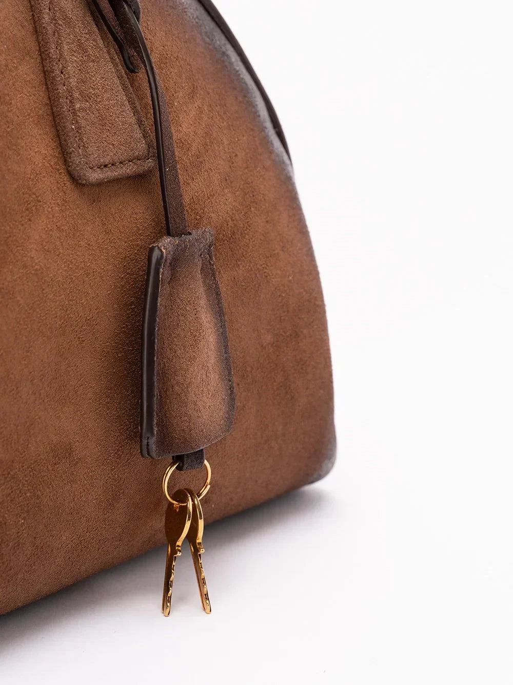 Prada Women Suede `Bowling` Bag