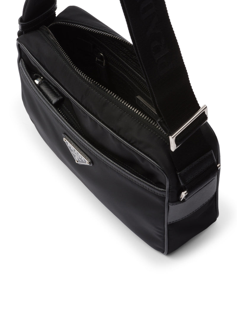 Prada Men Shoulder Bag In Re-Nylon And Saffiano