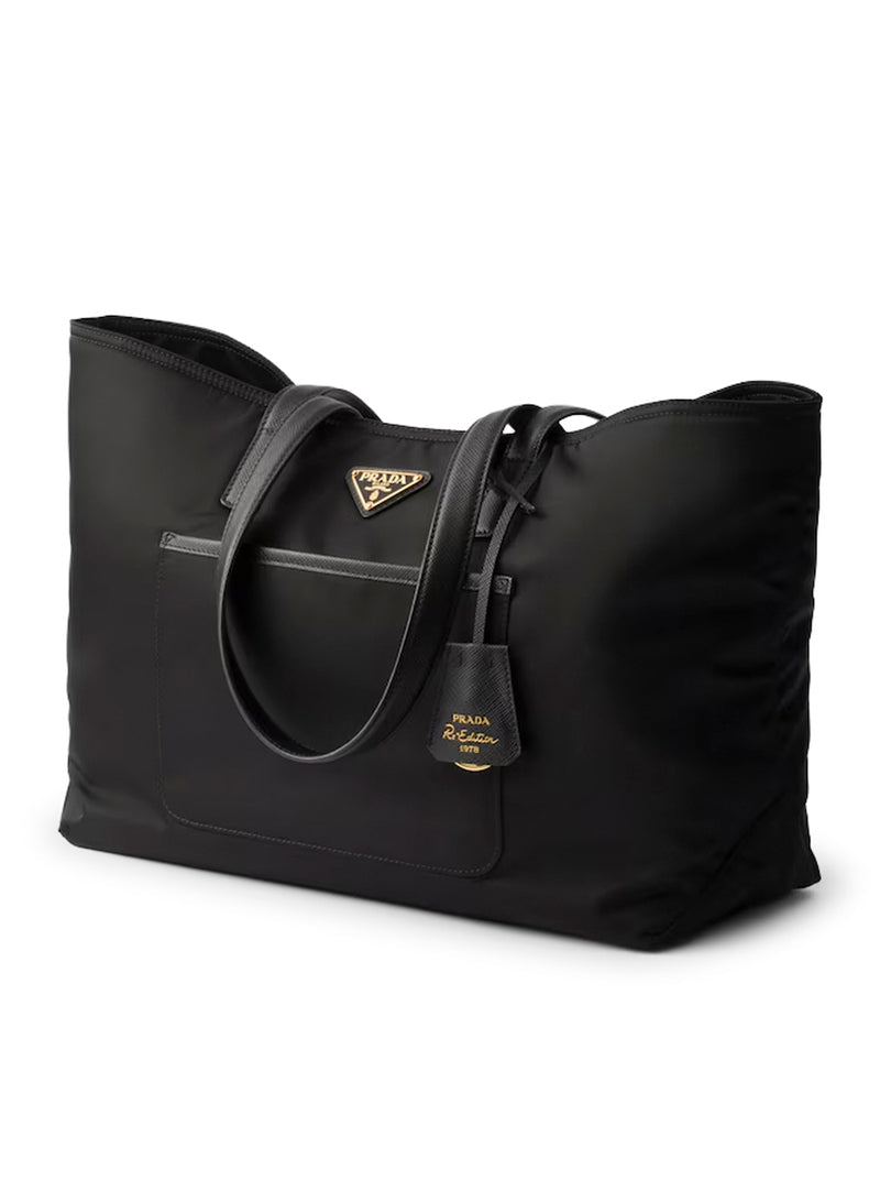 Prada Women Re-Edition 1978 Medium Shopping Bag In Re-Nylon And Saffiano