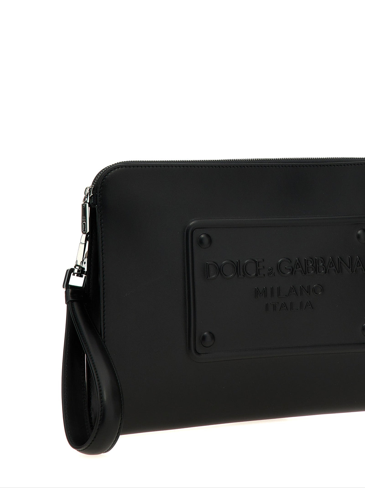 Dolce & Gabbana Men Large Plaque Pouch