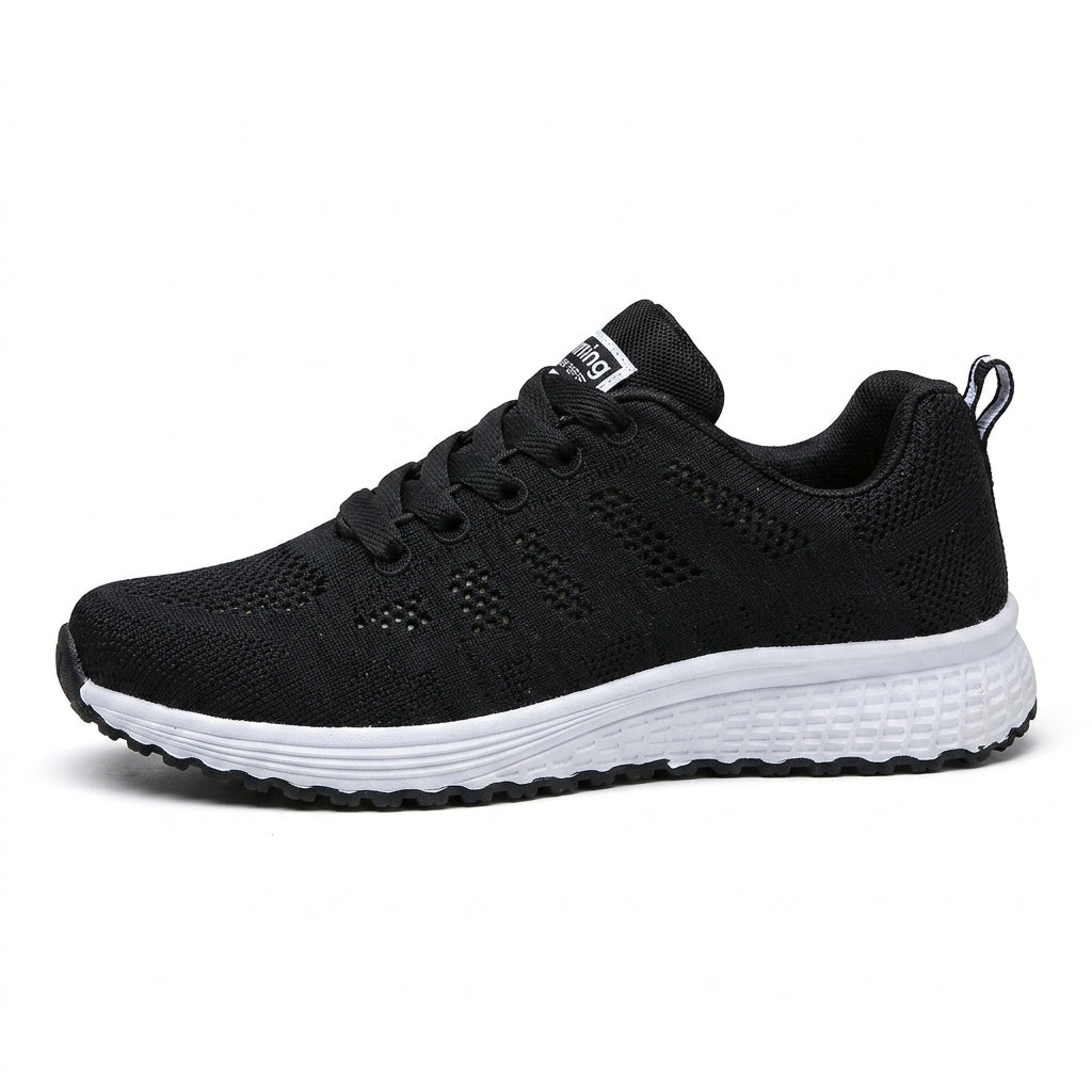 Women's Mesh Low-Top Sports Sneakers | EVA Sole Wedge Heel Casual Shoes