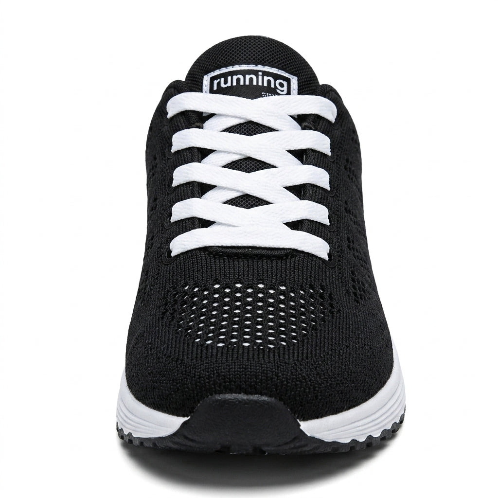 Women's Mesh Low-Top Sports Sneakers | EVA Sole Wedge Heel Casual Shoes