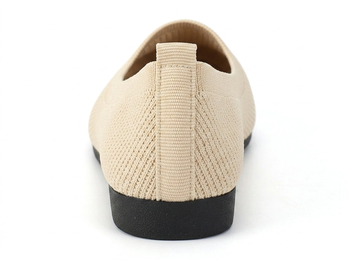 Women's Slip-On Mesh Flat Shoes | Round Toe Knit Upper Casual Flats
