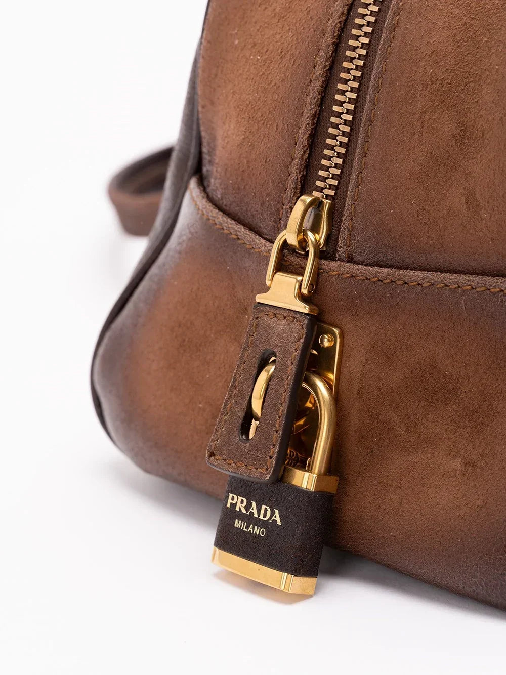 Prada Women Suede `Bowling` Bag