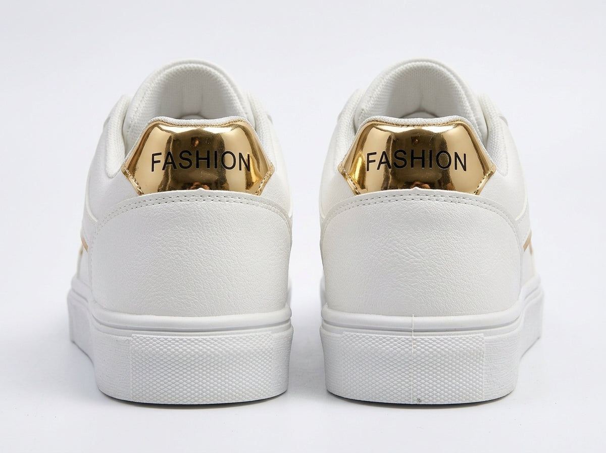 Women's Lace-Up Casual Flat Shoes with Thick Sole | Round Toe PU Shoes
